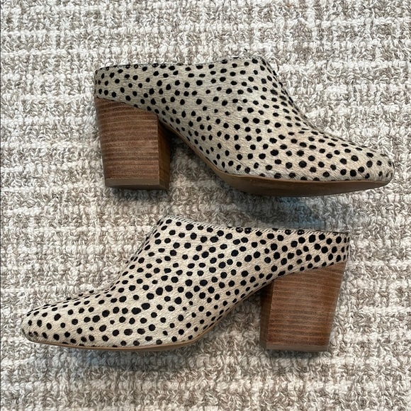 Diba authentic cow fur booties Polka Dot Women's Mules Sz 9 - Picture 3 of 6
